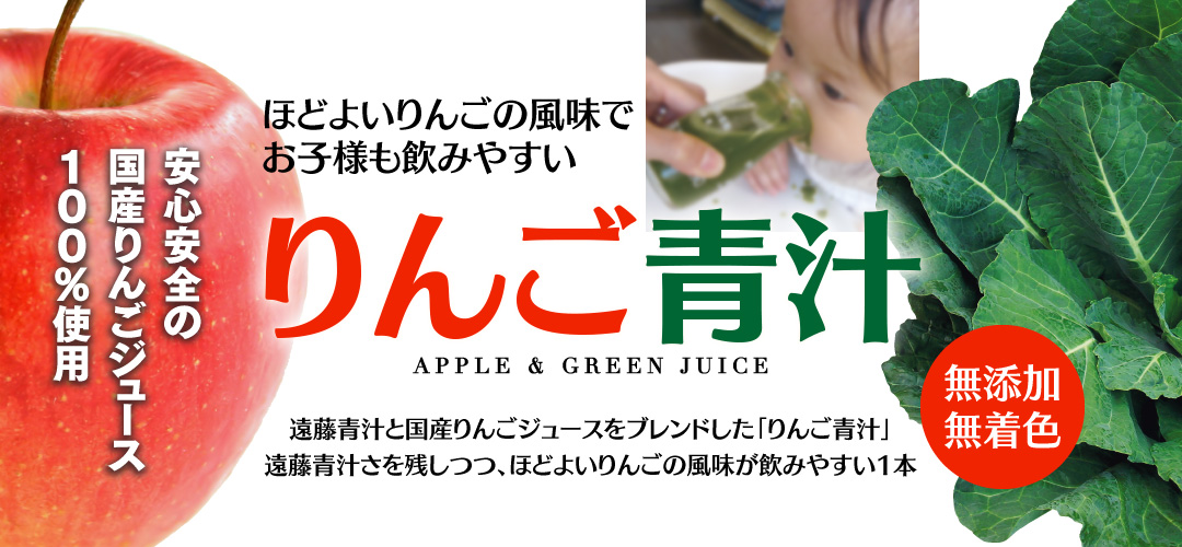 遠藤青汁 りんご青汁 90ml 瓶 国産ケール生青汁×りんご果汁 フルーツ青汁 子供も飲みやすい 宅配専用